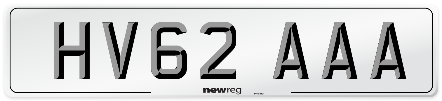 HV62 AAA Number Plate from New Reg